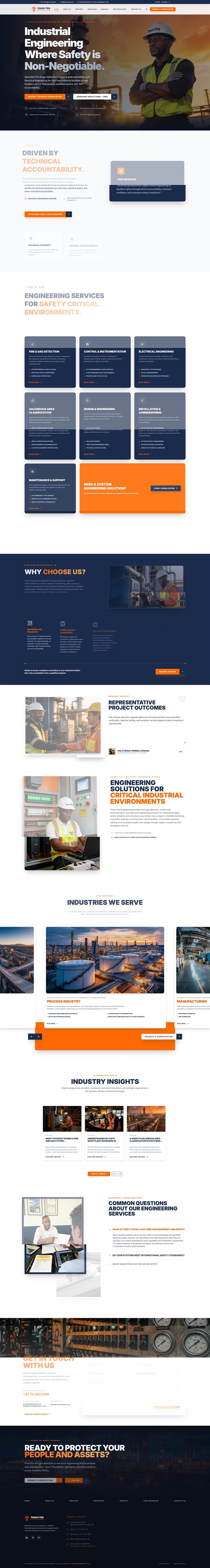 Touch Teq Engineering homepage screenshot